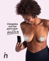 Star Of The Night Glow - Stickers para cubrir los pezones de un solo uso - Nipskin